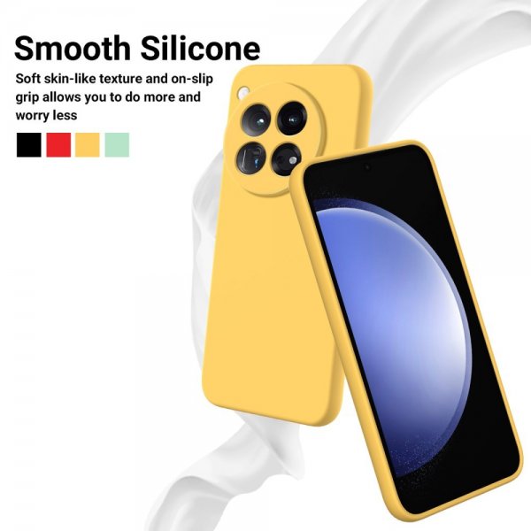 OnePlus 12R Case with Strap Silicone Yellow