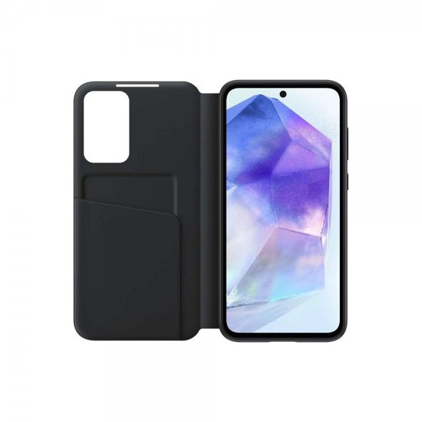 Original Galaxy A55 Cover Smart View Wallet Case Black