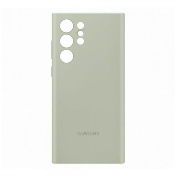 Original Galaxy S22 Ultra Case Silicone Cover Olive Green