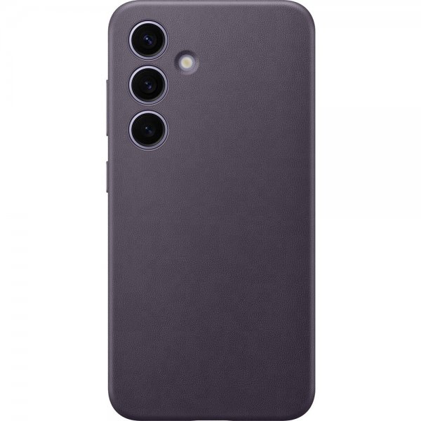Galaxy S24 Plus Case Vegan Leather Case Dark Violet