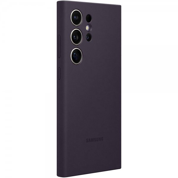 Original Galaxy S24 Ultra Case Silicone Case Dark Violet