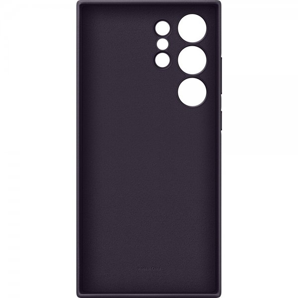 Galaxy S24 Ultra Case Vegan Leather Case Dark Violet