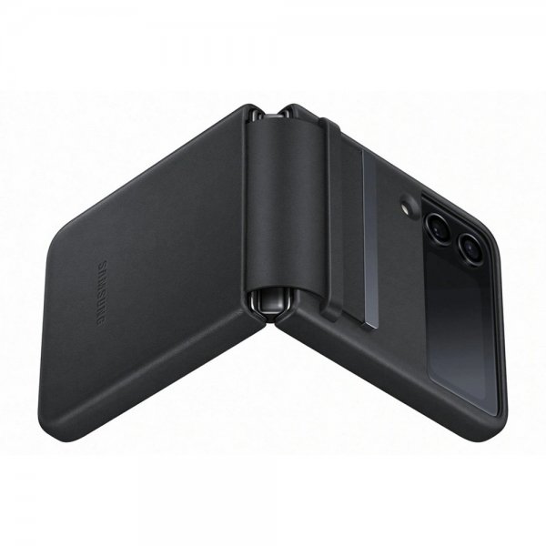Original Galaxy Z Flip 4 Case Flap Leather Cover Black