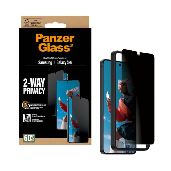 Samsung Galaxy S26 Screen Protector Ultra-Wide Fit Privacy EasyAligner