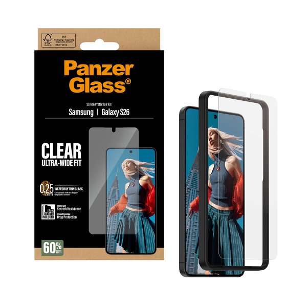 Samsung Galaxy S26 Screen Protector Ultra-Wide Fit EasyAligner