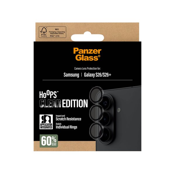 Samsung Galaxy S26/S26 Plus Camera Protector Hoops Transparent
