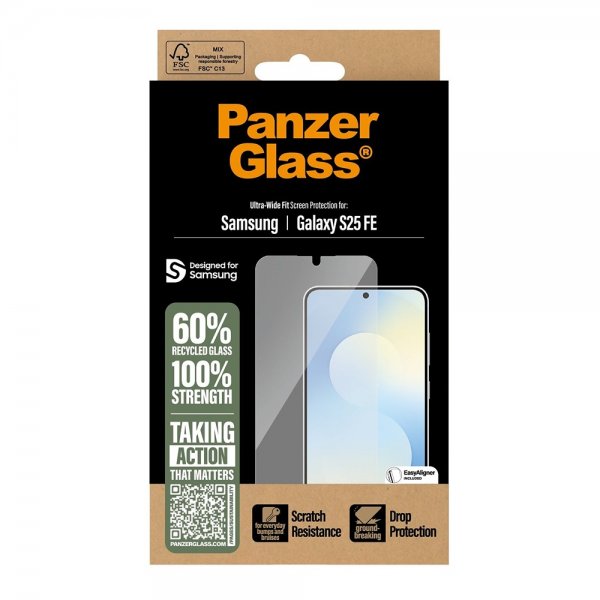 Samsung Galaxy S25 FE Screen Protector Ultra-Wide Fit EasyAligner