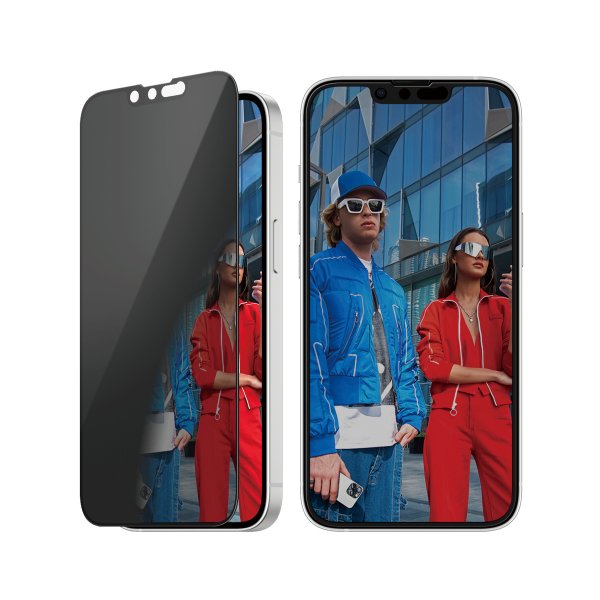 iPhone 13/13 Pro/14/16e/17e Screen Protector Ultra-Wide Fit Privacy EasyAligner