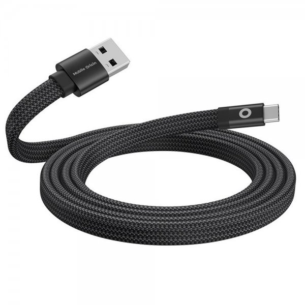 Flat Cable Magnetic USB-A to USB-C 1m Black