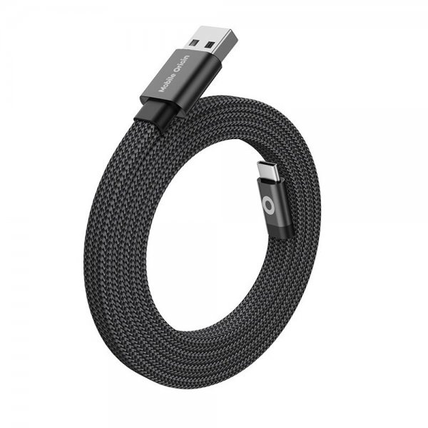 Flat Cable Magnetic USB-A to USB-C 1m Black