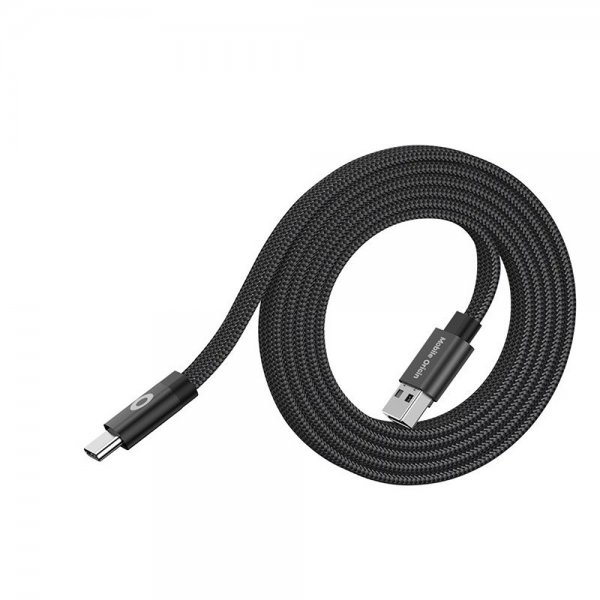 Flat Cable Magnetic USB-A to USB-C 1m Black