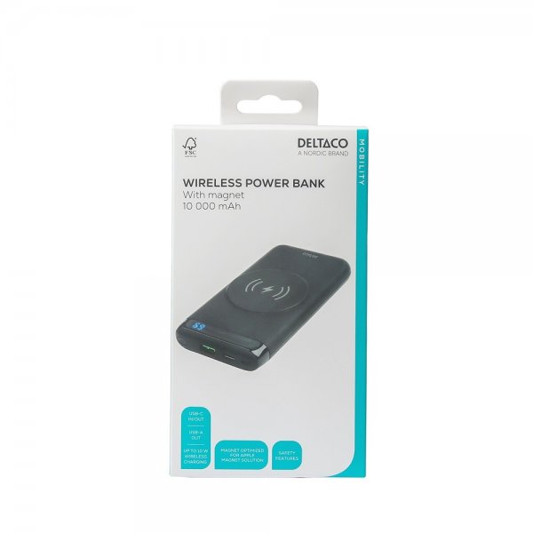 Powerbank Wireless 10 000 mAh MagSafe Black