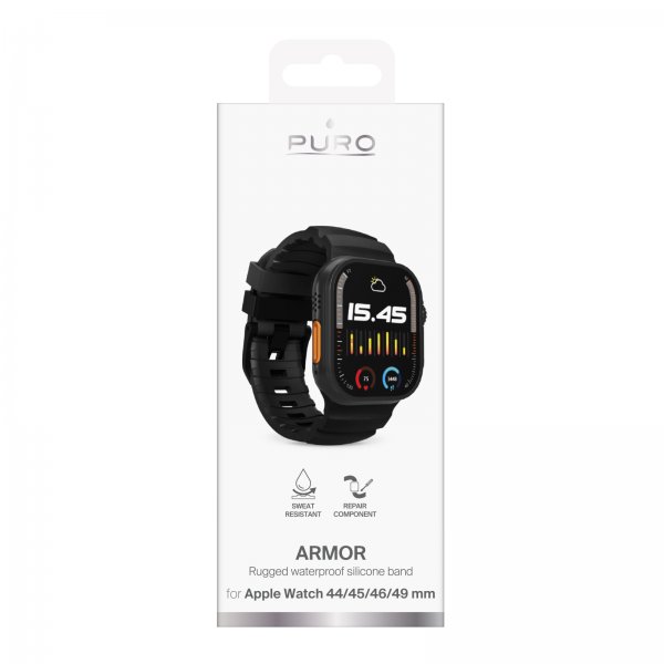 Apple Watch 44/45/46/Ultra 49mm Band Armor Black