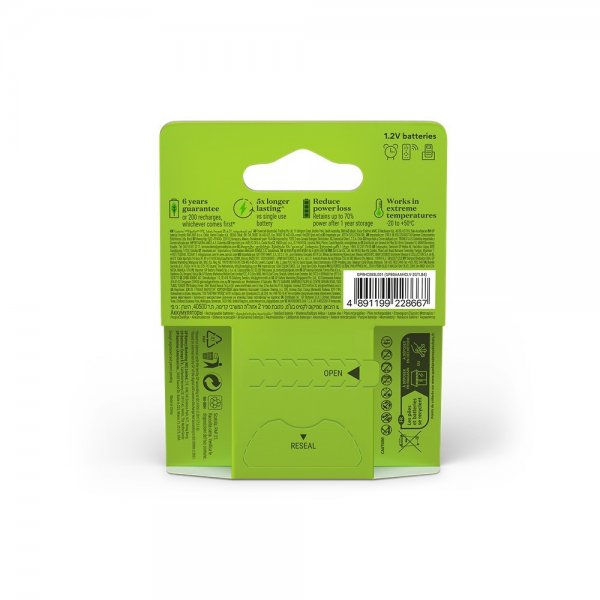 Recharge AAA Battery 800mAh 4-pack