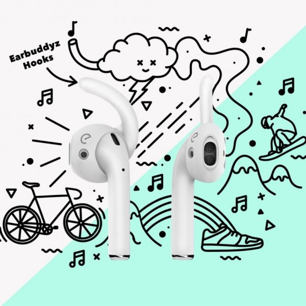 EarBuddyz Ear Hooks for AirPods and EarPods White