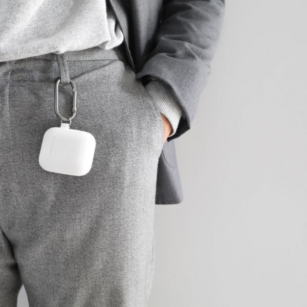 AirPods (1/2) Case PodSkinz KeyChain Series White