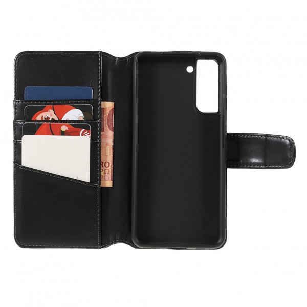 Samsung Galaxy S22 Cover Essential Leather Raven Black