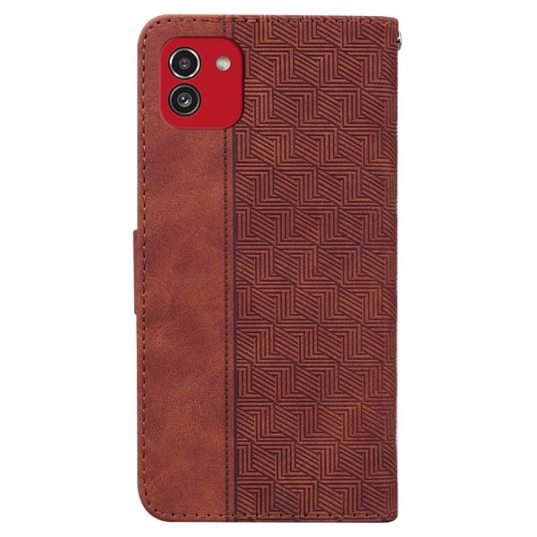 Samsung Galaxy A03 Cover Patterned Brown