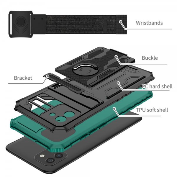 Samsung Galaxy A03 Case with Handgrip Green