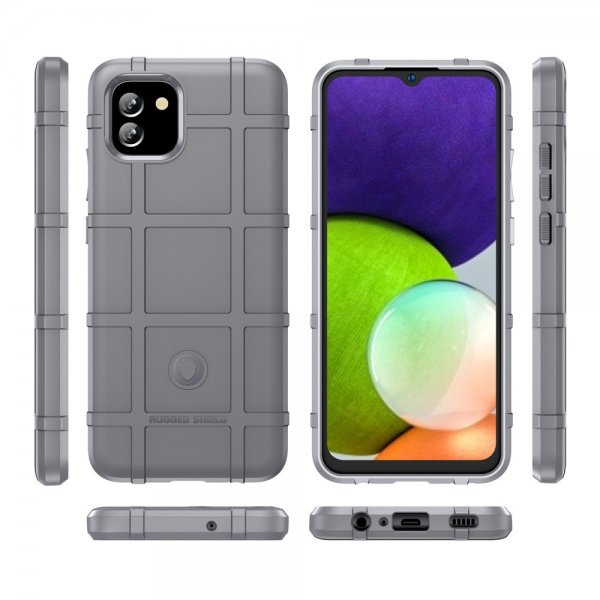 Samsung Galaxy A03 Case Grid Pattern Grey