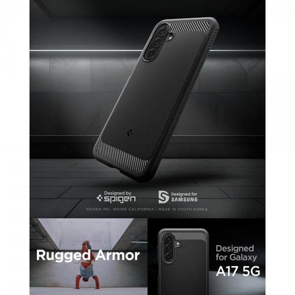 Samsung Galaxy A17 Case Rugged Armor Matte Black