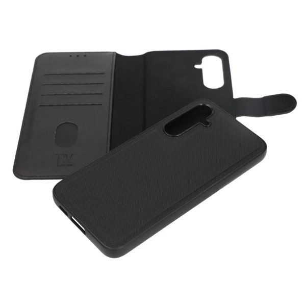 Samsung Galaxy A25 Cover Detachable Wallet Case Black