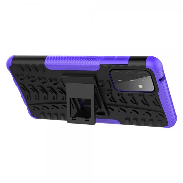 Samsung Galaxy A72 Case Tire Pattern Stand function Purple