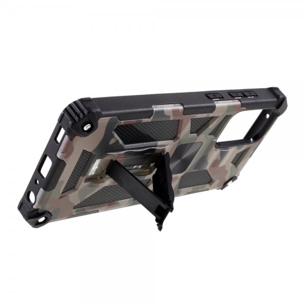 Samsung Galaxy A72 Case with Magnet Stand Function Camouflage Green