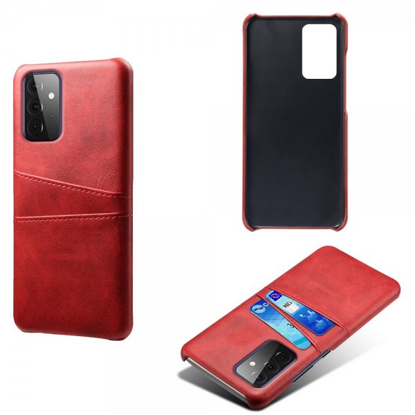 Samsung Galaxy A72 Case with Two Card Slots Red