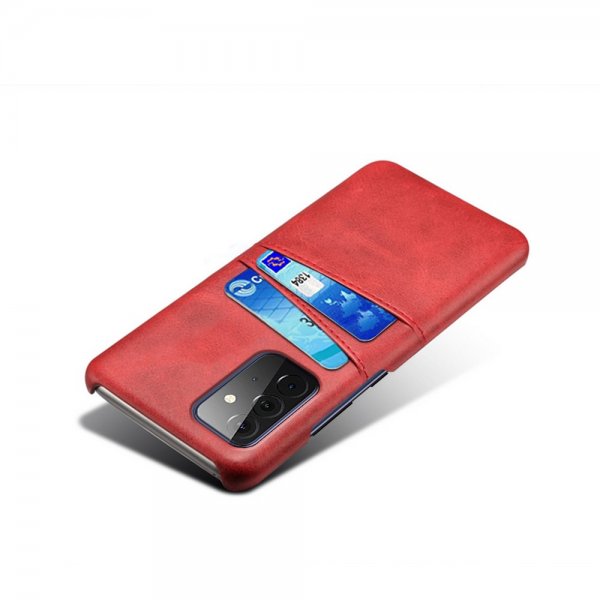 Samsung Galaxy A72 Case with Two Card Slots Red