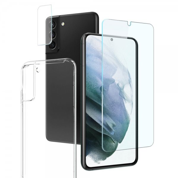 Samsung Galaxy S21 Case with Screen Protector and Camera Protector 3-in-1