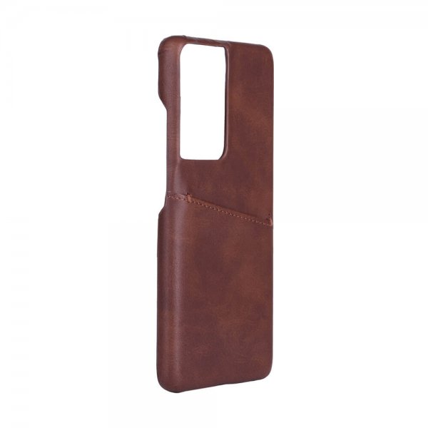 Samsung Galaxy S21 Ultra Case with Card Slot Brown