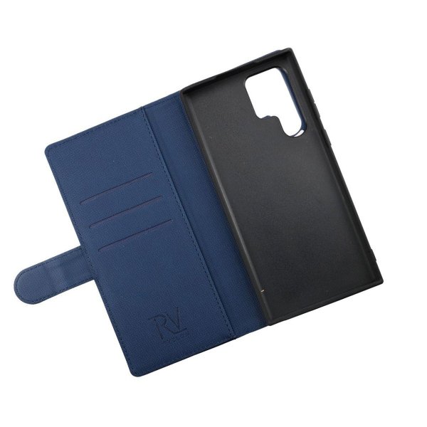 Samsung Galaxy S22 Ultra Cover Detachable Wallet Case Blue