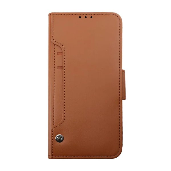Samsung Galaxy S23 Ultra Cover Foldable Card Slot Brown