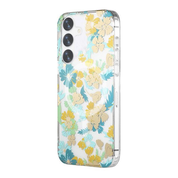 Samsung Galaxy S24 Case Floral pattern MagSafe Turqoise