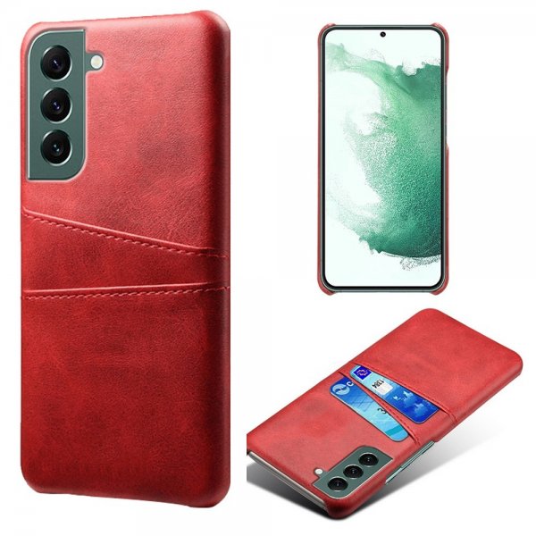 Samsung Galaxy S24 Plus Case with two Card Slots Red