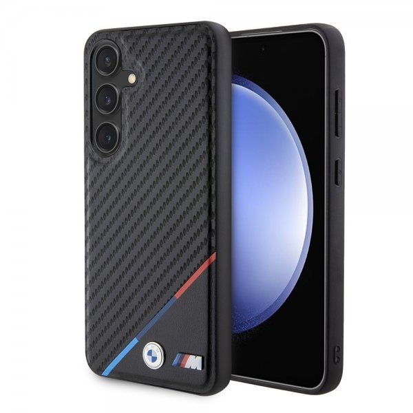 Samsung Galaxy S24 Case Carbon Tricolor Stripe MagSafe Black