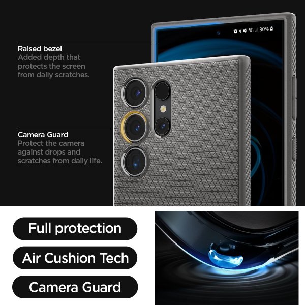 Samsung Galaxy S24 Ultra Case Liquid Air Granite Gray