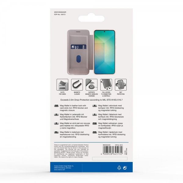 Samsung Galaxy S25 Cover Mag Wallet Greige