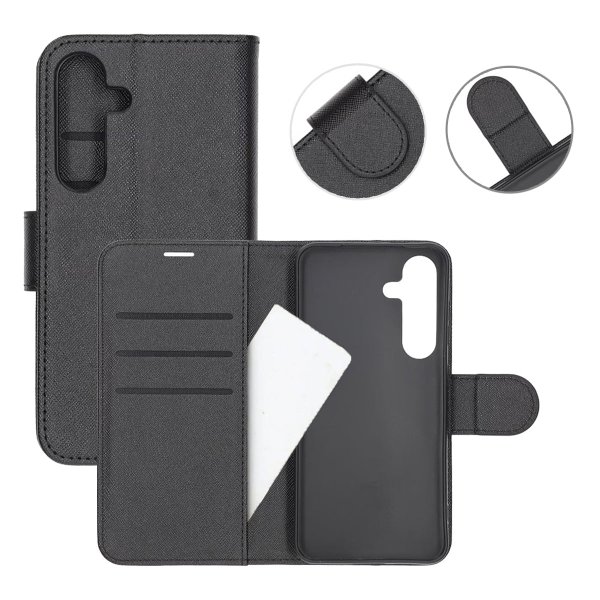 Samsung Galaxy S25 Cover with Card Slot Stand Function Black