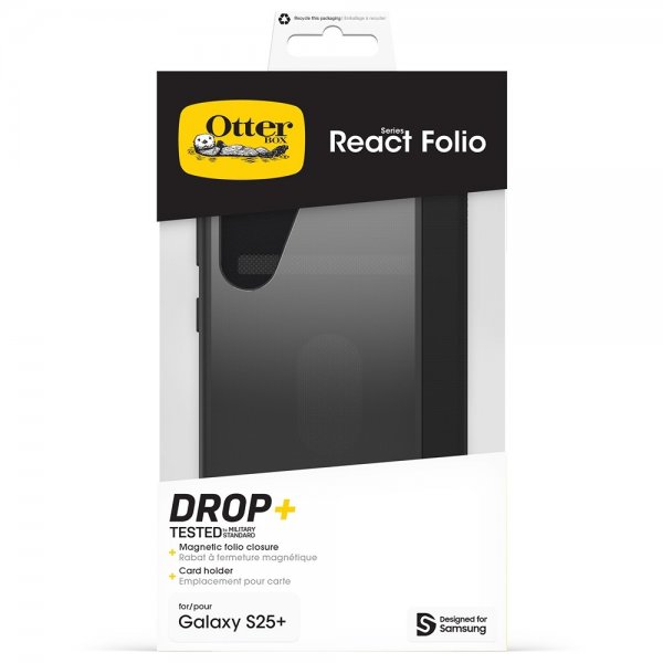 Samsung Galaxy S25 Plus Cover React Folio Black Crystal