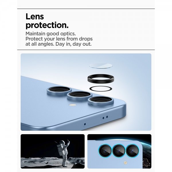Samsung Galaxy S25 Plus Camera Protector GLAS.tR EZ Fit Optik Pro 2-pack Black