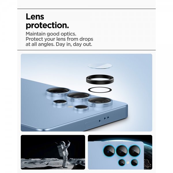 Samsung Galaxy S25 Ultra Camera Protector GLAS.tR EZ Fit Optik Pro 2-pack Black