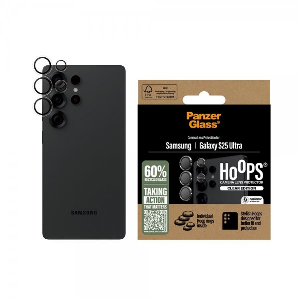 Samsung Galaxy S25 Ultra Camera Protector Hoops Transparent