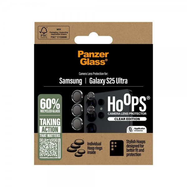 Samsung Galaxy S25 Ultra Camera Protector Hoops Transparent