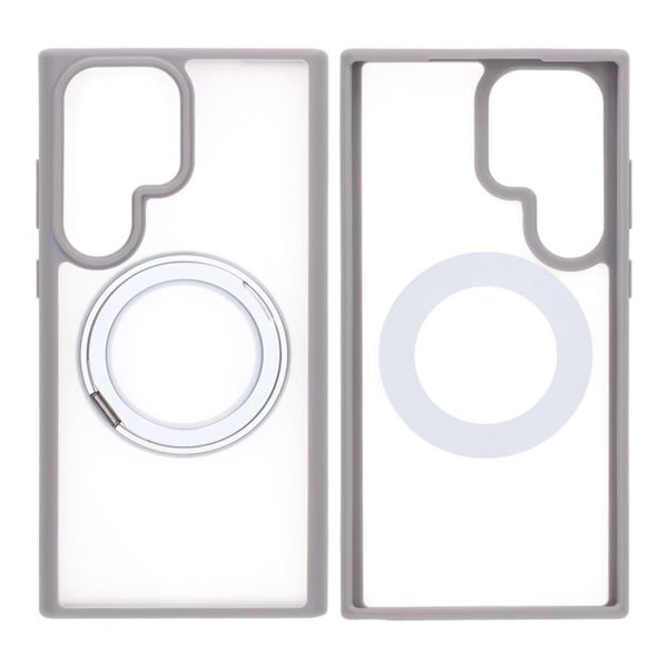 Samsung Galaxy S25 Ultra Case Rotatable Stand Grey