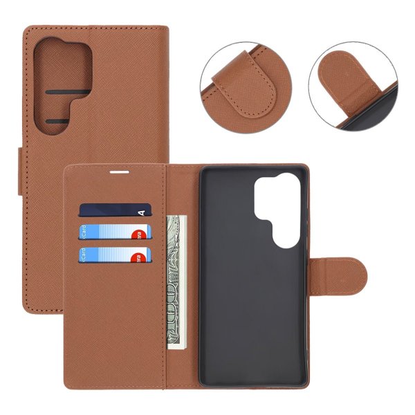 Samsung Galaxy S25 Ultra Cover 3 Card slots Brown