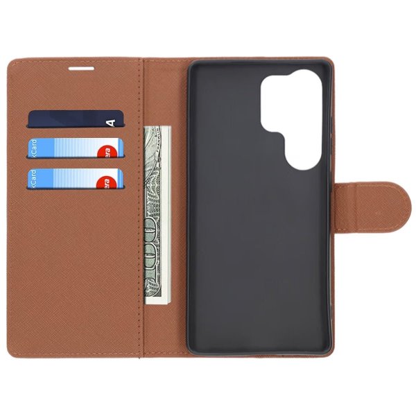 Samsung Galaxy S25 Ultra Cover 3 Card slots Brown