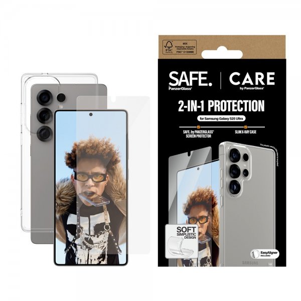 Samsung Galaxy S25 Ultra Case and Screen Protector Fashion 2-in-1 Bundle