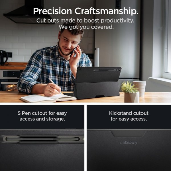 Samsung Galaxy Tab S8 Ultra/S9 Ultra/S10 Ultra Case Thin Fit Pro Black